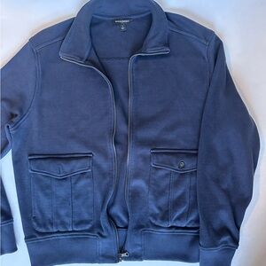 Banana Republic Men's Navy Zip-Up Sweater